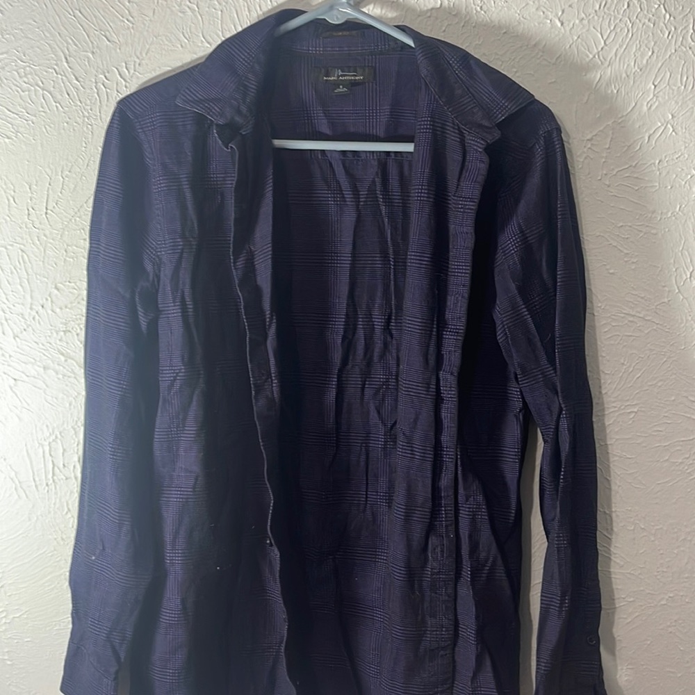 Marc Anthony Long Sleeve Purple Button Up